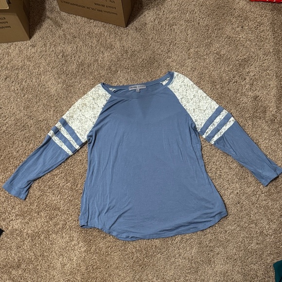 Blue and White Women's Top - Picture 1 of 5